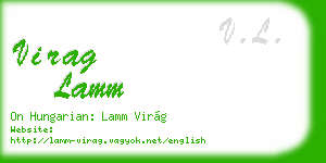 virag lamm business card